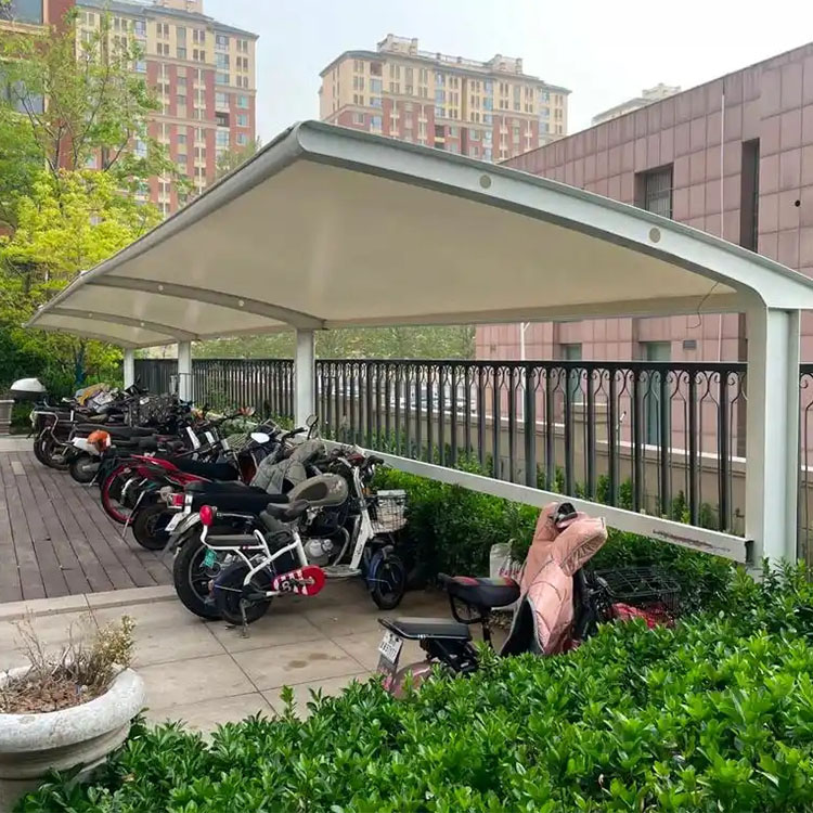 白沙膜结构电动车棚