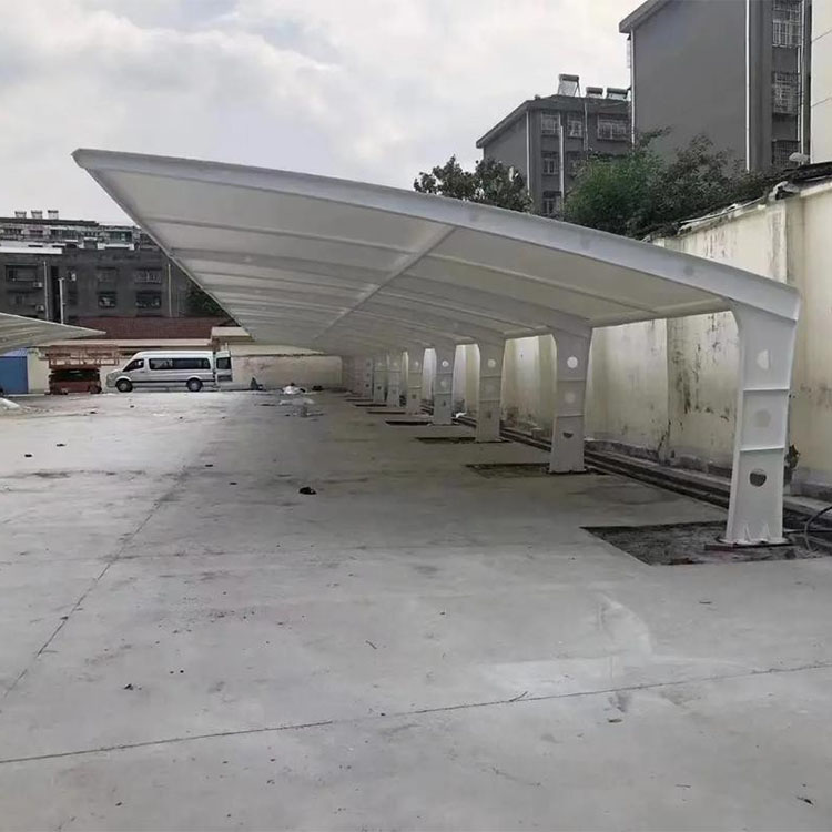 白沙膜结构汽车棚